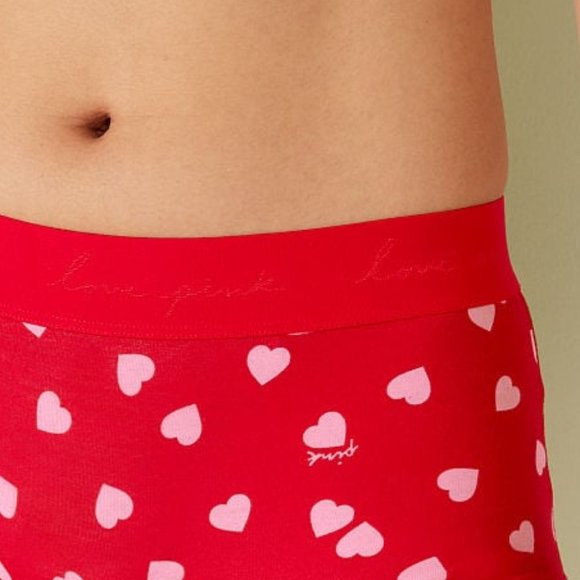 Hearts VS PINK LOGO Boyshort Underwear Valentine's Day Holiday Panties Heart NWT - Picture 4 of 11